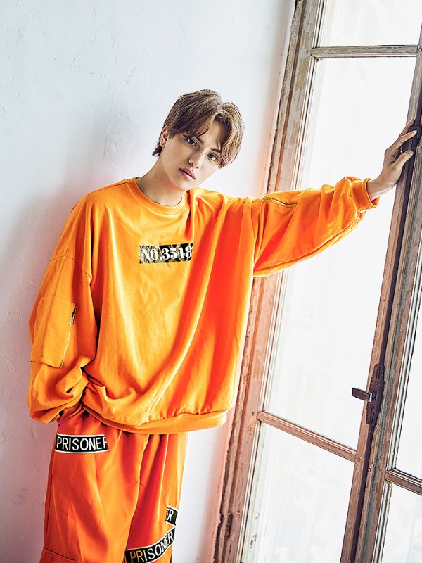画像7: 【SALE!!】【即日発送！】【ハロウィン】 オレンジ囚人トレーナーセット 【コスプレ2点セット】【XXLサイズ/1カラー】(HC0306-SV)[HC03] (7)