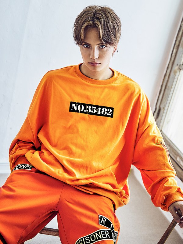 画像8: 【SALE!!】【即日発送！】【ハロウィン】 オレンジ囚人トレーナーセット 【コスプレ2点セット】【XXLサイズ/1カラー】(HC0306-SV)[HC03] (8)