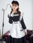 画像3: 【即日発送！】【ハロウィン】クラシックメイドロングワンピース 【コスプレ3点セット】【S-XLサイズ/1カラー】[YMT] (3)
