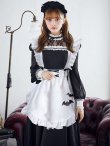 画像8: 【即日発送！】【ハロウィン】クラシックメイドロングワンピース 【コスプレ3点セット】【S-XLサイズ/1カラー】[YMT] (8)