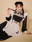 画像1: 【即日発送】【ハロウィン】クラシックメイドロングワンピース【コスプレ3点セット】【S-XLサイズ/1カラー】[OF03] (1)