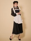 画像2: 【即日発送】【ハロウィン】クラシックメイドロングワンピース【コスプレ3点セット】【S-XLサイズ/1カラー】[OF03] (2)