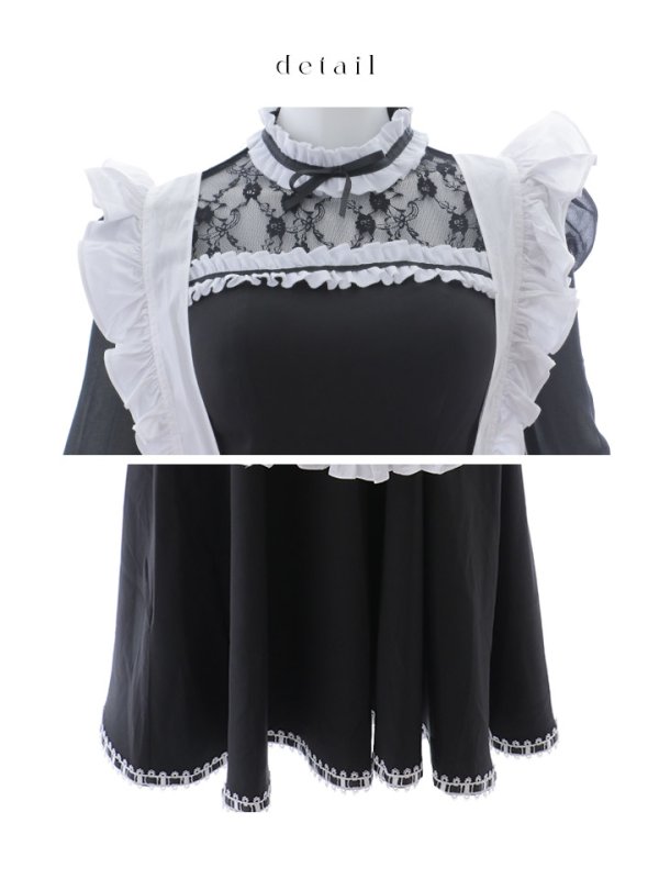 画像22: 【SALE!!】【即日発送！】【ハロウィン】クラシックメイドロングワンピース 【コスプレ3点セット】【S-XLサイズ/1カラー】[OF01] (22)