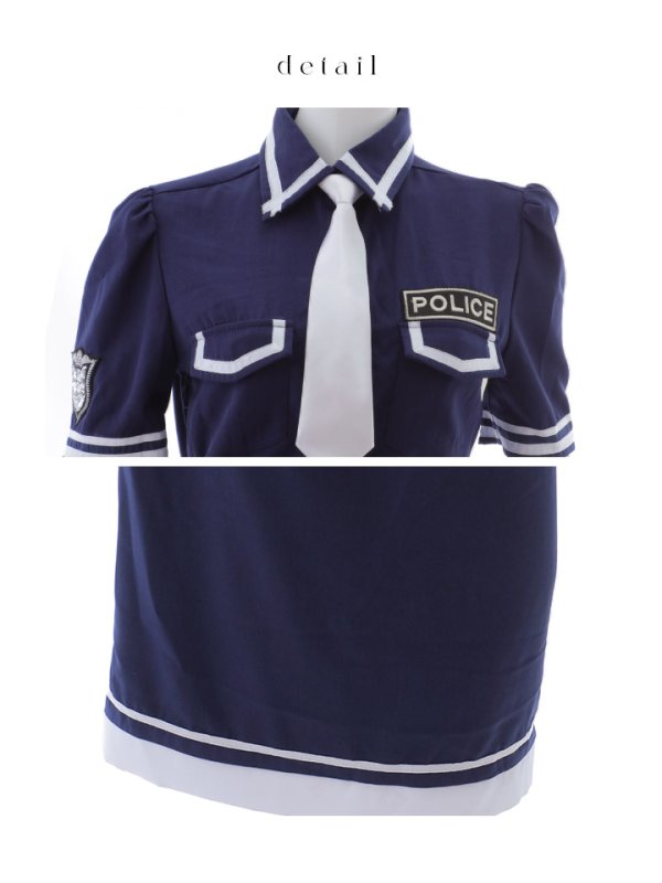 画像19: 【SALE!!】【即日発送！】【ハロウィン】ポリスタイトロング 【コスプレ5点セット】 【S-Lサイズ/1カラー】[HC03-B] (19)