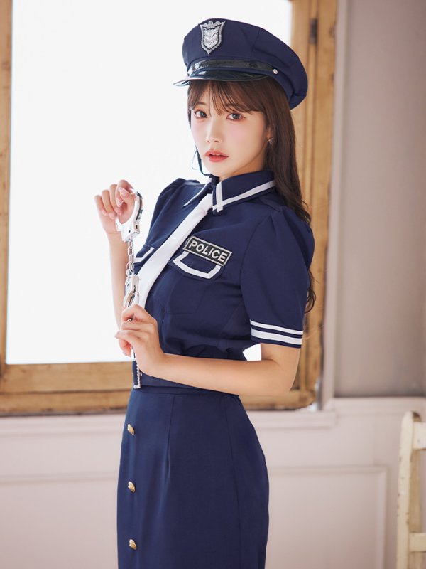 画像11: 【SALE!!】【即日発送！】【ハロウィン】ポリスタイトロング 【コスプレ5点セット】 【S-Lサイズ/1カラー】[HC03-B] (11)