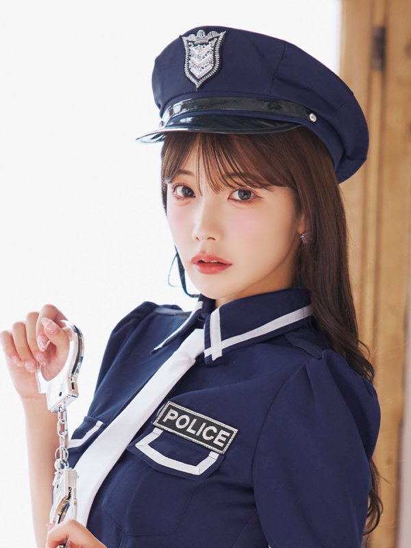 画像14: 【SALE!!】【即日発送！】【ハロウィン】ポリスタイトロング 【コスプレ5点セット】 【S-Lサイズ/1カラー】[HC03-B] (14)