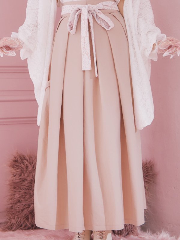 画像16: 【即日発送！】【ハロウィン】猫巫女レース袴 【コスプレ5点セット】 【FREEサイズ/2カラー】[HC03-OMN] (16)