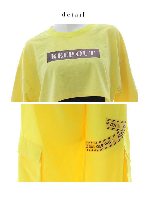 画像22: 【SALE!!】【即日発送！】【ハロウィン】KEEPOUT長袖Tシャツセット 【コスプレ3点セット】【S-XLサイズ/1カラー】[OF01] (22)
