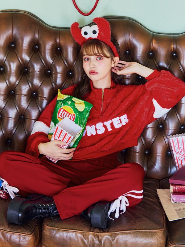 画像1: 【即日発送！】【ハロウィン】モンスターハーフジップセット 【コスプレ3点セット】 【S-XLサイズ/1カラー】[YMT] (1)