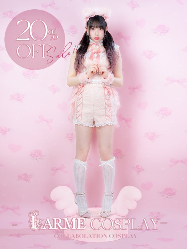 画像1: 【セール!!】【即日発送！】【ハロウィン】【sugarnnine×ラルムコラボ】 【コスプレ4点セット】コラボベアセットアップ 【S-Lサイズ/１カラー】[OF04] (1)