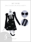 画像16: 【即日発送！】【ハロウィン】キャットリボンバルーンワンピース 【コスプレ4点セット】 【S-Lサイズ/1カラー】[YMT] (16)