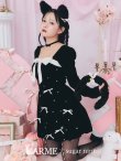 画像1: 【即日発送！】【ハロウィン】キャットリボンバルーンワンピース 【コスプレ4点セット】 【S-Lサイズ/1カラー】[YMT] (1)