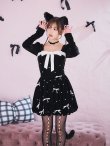 画像12: 【即日発送！】【ハロウィン】キャットリボンバルーンワンピース 【コスプレ4点セット】 【S-Lサイズ/1カラー】[YMT] (12)