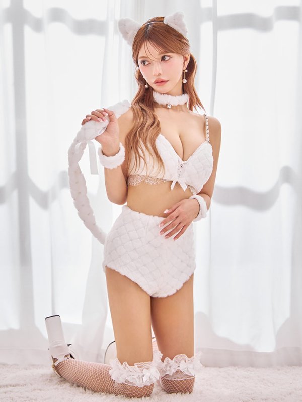 画像21: 【即日発送】【ハロウィン】ビジューファーキャットパンツセットアップ【コスプレ6点セット】【XS-Lサイズ/3カラー】[HC03] (21)