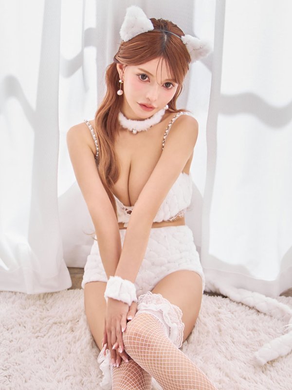 画像15: 【即日発送】【ハロウィン】ビジューファーキャットパンツセットアップ【コスプレ6点セット】【XS-Lサイズ/3カラー】[HC03] (15)