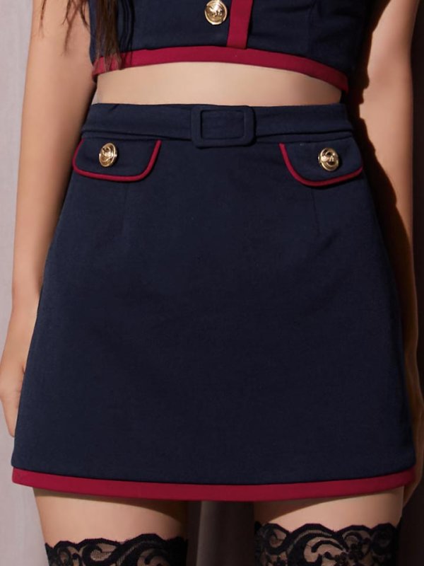 画像21: 【即日発送】【ハロウィン】CAタイトミニセットアップ【コスプレ６点セット】【XS-Mサイズ/1カラー】[HC03] (21)