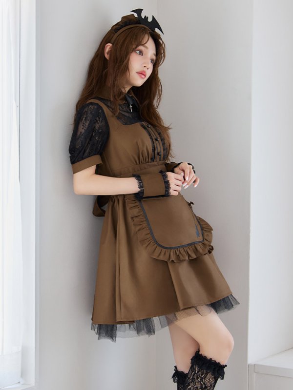 画像15: 【即日発送】【ハロウィン】コウモリクラシカルメイド【コスプレ6点セット】【S-XLサイズ/2カラー】[OF03] (15)