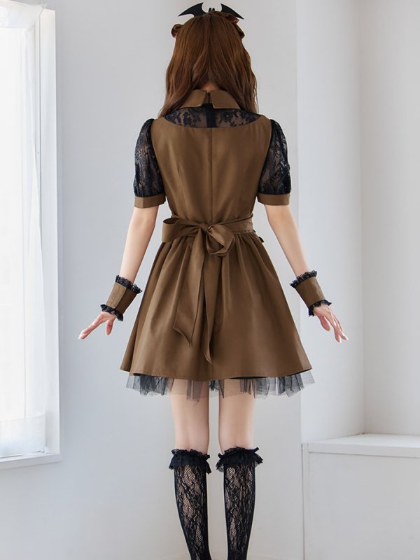 画像17: 【即日発送】【ハロウィン】コウモリクラシカルメイド【コスプレ6点セット】【S-XLサイズ/2カラー】[OF03] (17)