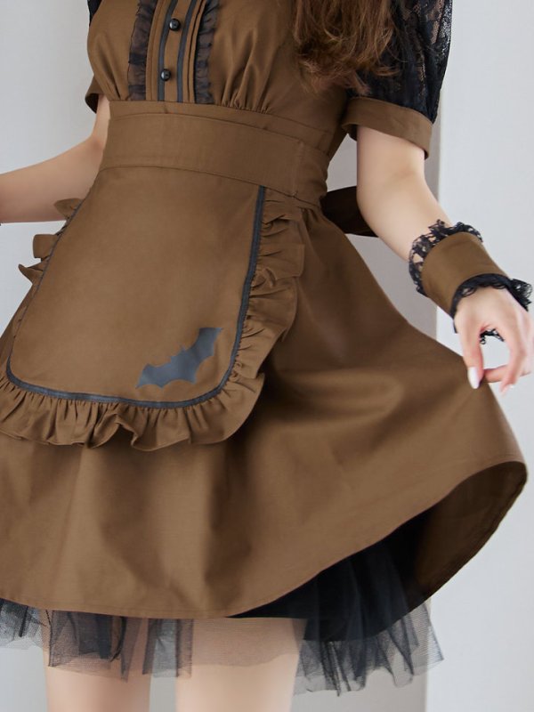 画像20: 【即日発送】【ハロウィン】コウモリクラシカルメイド【コスプレ6点セット】【S-XLサイズ/2カラー】[OF03] (20)