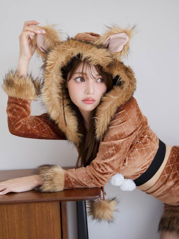 モデル:ちぃぽぽ 身長158cm 着用サイズ:Sサイズ