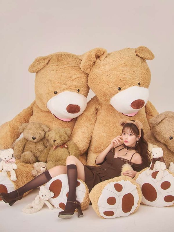 画像2: 【即日発送】【ハロウィン】オフショルプリーツ くまセットアップコスプレ【コスプレ5点セット】【XS-Lサイズ/1カラー】[HC03] (2)