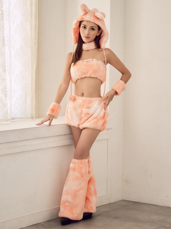 画像13: 【即日発送】【ハロウィン】パステルもこもこバニー【コスプレ7点セット】【フリーサイズ/6カラー】[HC03] (13)