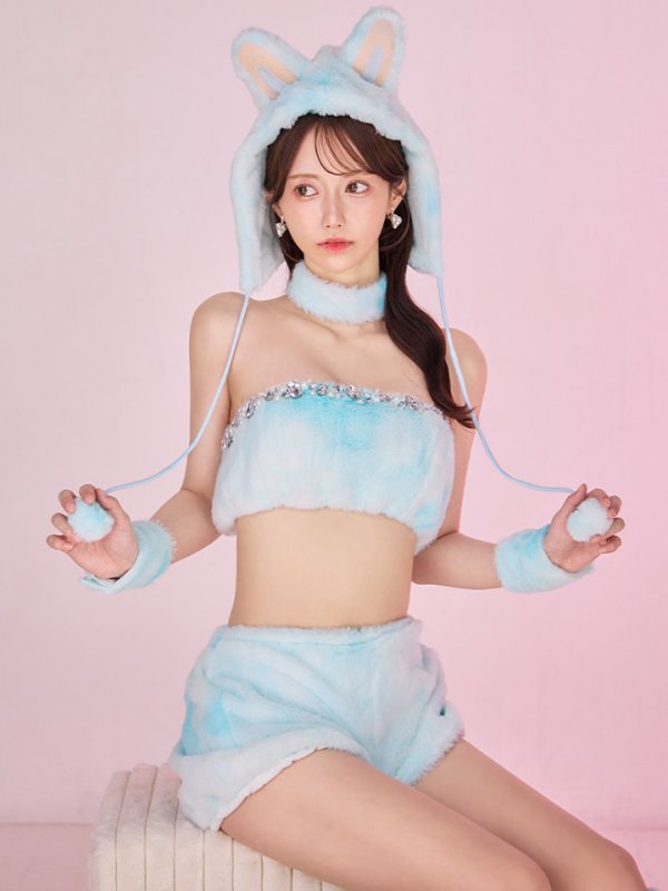 画像24: 【即日発送】【ハロウィン】パステルもこもこバニー【コスプレ7点セット】【フリーサイズ/6カラー】[OF03] (24)