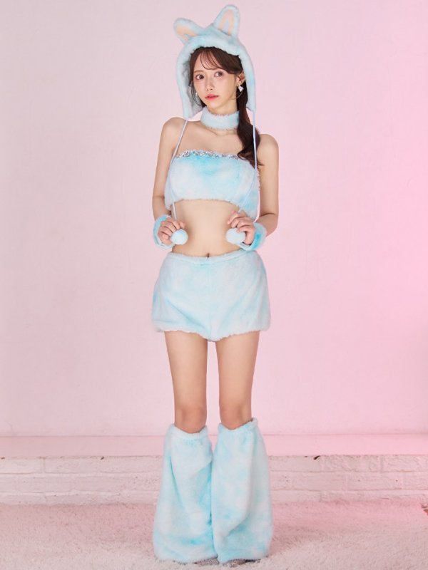 画像3: 【即日発送】【ハロウィン】パステルもこもこバニー【コスプレ7点セット】【フリーサイズ/6カラー】[HC03] (3)