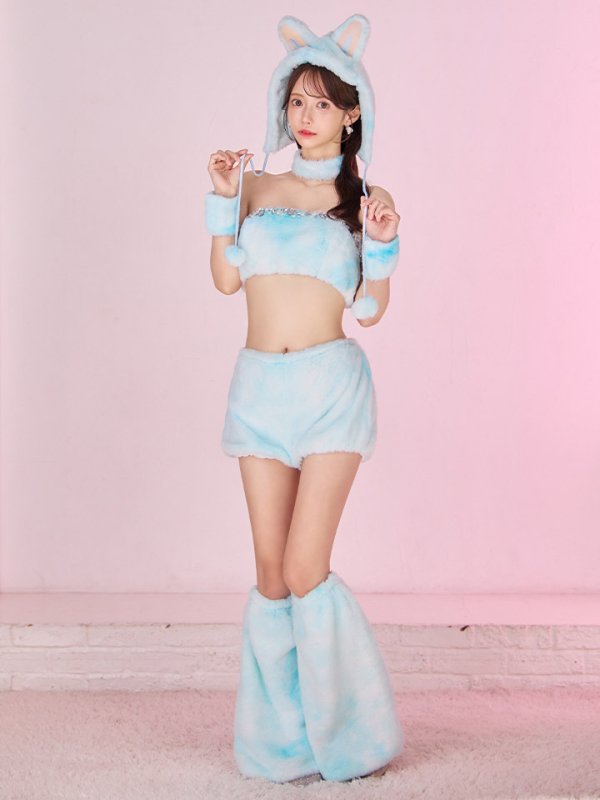 画像7: 【即日発送】【ハロウィン】パステルもこもこバニー【コスプレ7点セット】【フリーサイズ/6カラー】[HC03] (7)