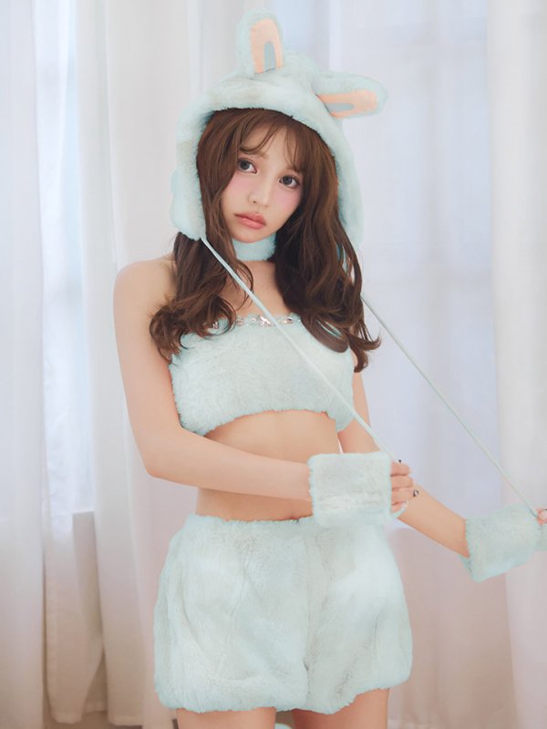 画像12: 【即日発送】【ハロウィン】パステルもこもこバニー【コスプレ7点セット】【フリーサイズ/6カラー】[HC03] (12)