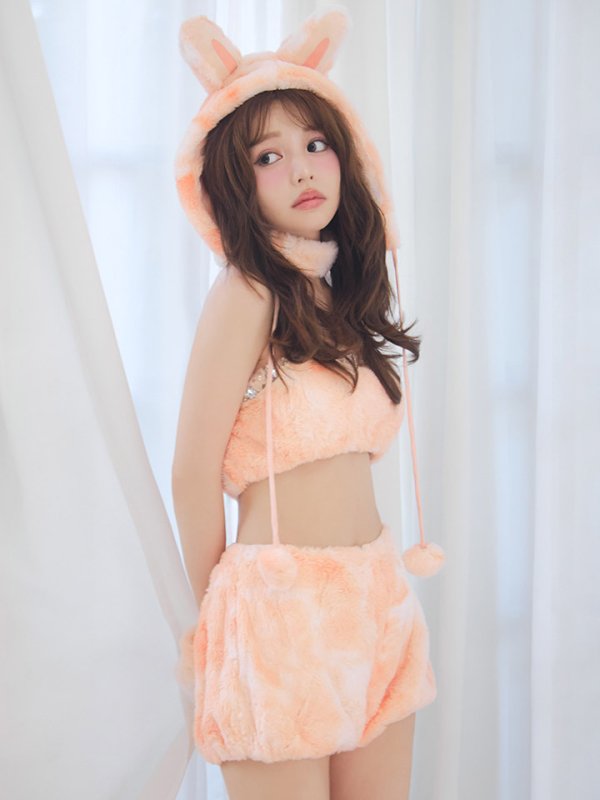 画像17: 【即日発送】【ハロウィン】パステルもこもこバニー【コスプレ7点セット】【フリーサイズ/6カラー】[HC03] (17)