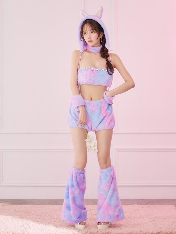 画像23: 【即日発送】【ハロウィン】パステルもこもこバニー【コスプレ7点セット】【フリーサイズ/6カラー】[HC03] (23)