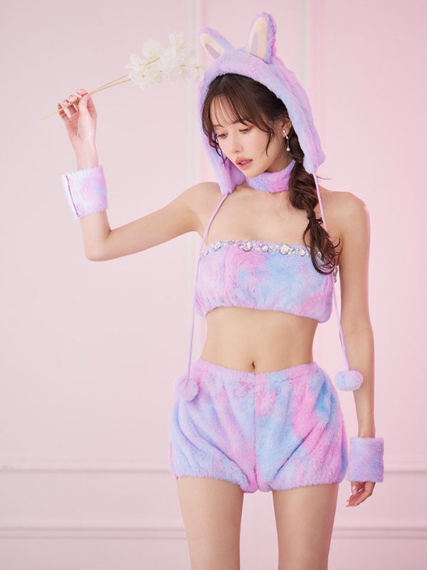 画像29: 【即日発送】【ハロウィン】パステルもこもこバニー【コスプレ7点セット】【フリーサイズ/6カラー】[HC03] (29)