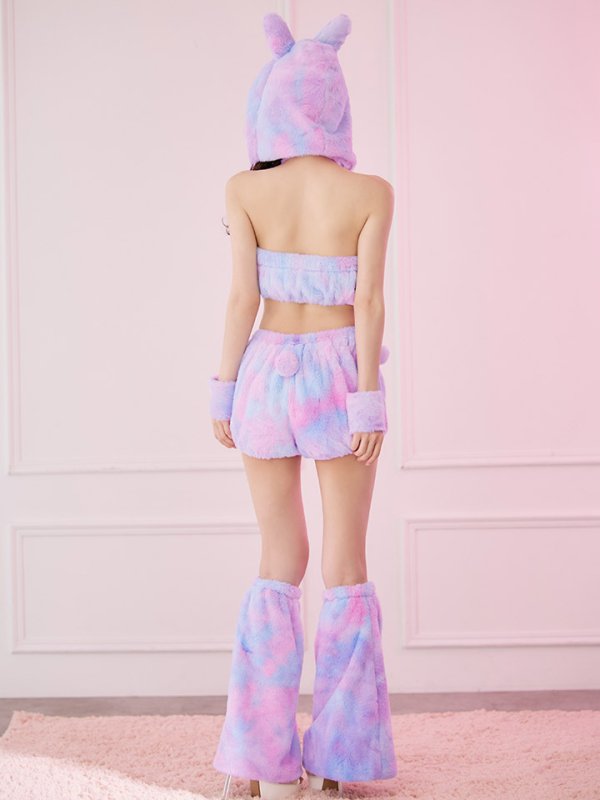 画像32: 【即日発送】【ハロウィン】パステルもこもこバニー【コスプレ7点セット】【フリーサイズ/6カラー】[HC03] (32)