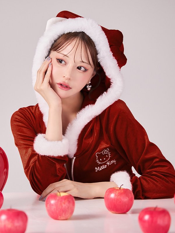 画像10: 【即日発送】【サンリオ】ハローキティ3wayセットアップルームウェア【4点セット】【S-L/1カラー】[OF03] (10)