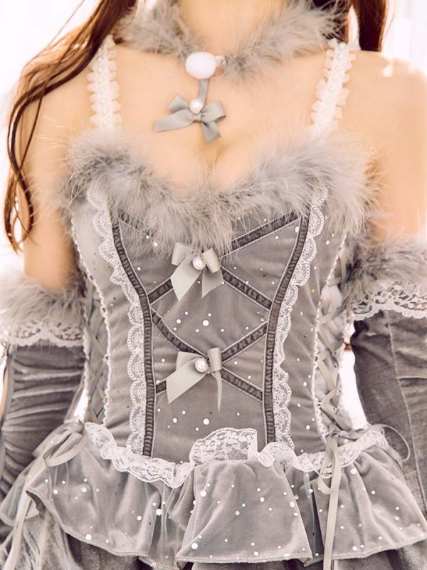 画像13: 【即日発送】【ハロウィン】デコレーションファーキャットドレス【Malymoon/マリームーン】 【コスプレ6点セット】【フリーサイズ/1カラー】[HC03] (13)