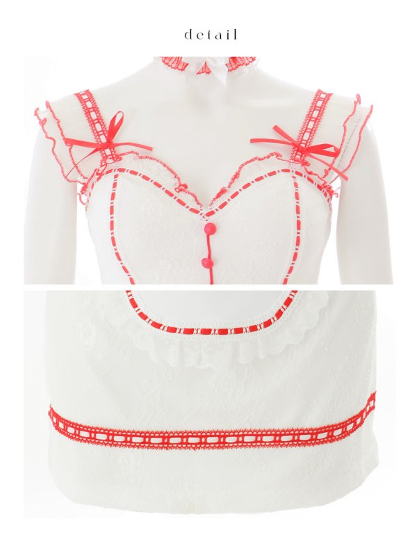 画像22: 【即日発送】【ハロウィン】セクシーメイドセットアップ/レース【コスプレ6点セット】 【S-Mサイズ】[HC03] (22)