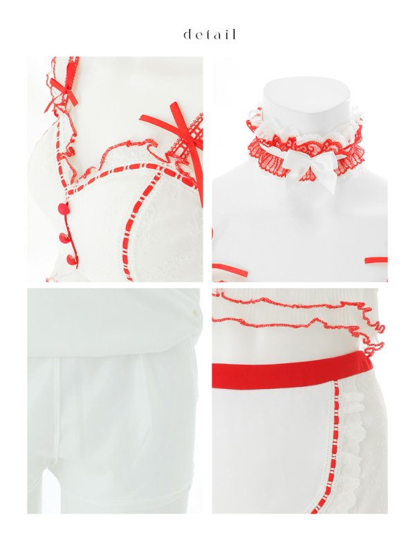 画像23: 【即日発送】【ハロウィン】セクシーメイドセットアップ/レース【コスプレ6点セット】 【S-Mサイズ】[HC03] (23)