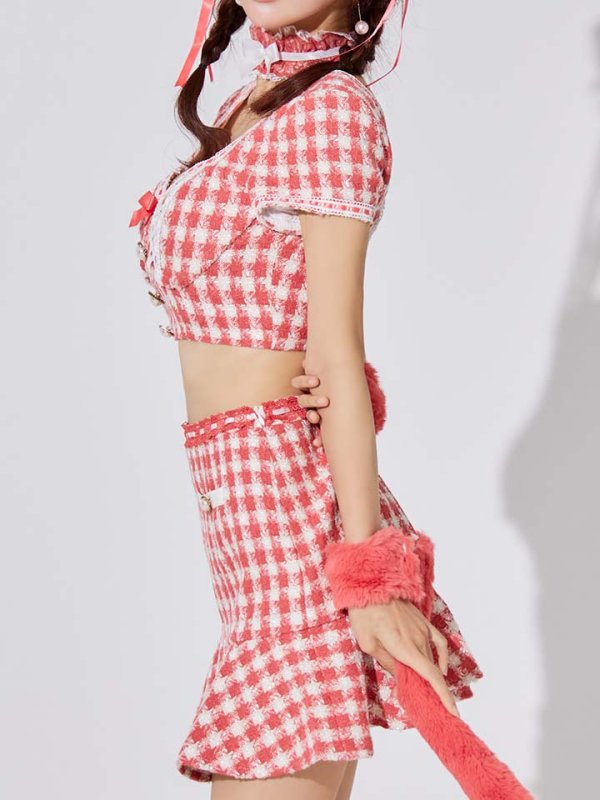 画像19: 【SALE!!】【即日発送】【ハロウィン】ツイードキャットセットアップ 【コスプレ6点セット】 【XS-Mサイズ/4カラー】[HC03] (19)