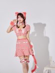 画像9: 値下げ！【即日発送】【ハロウィン】ツイードキャットセットアップ 【コスプレ6点セット】 【XS-Mサイズ/4カラー】[OF01] (9)