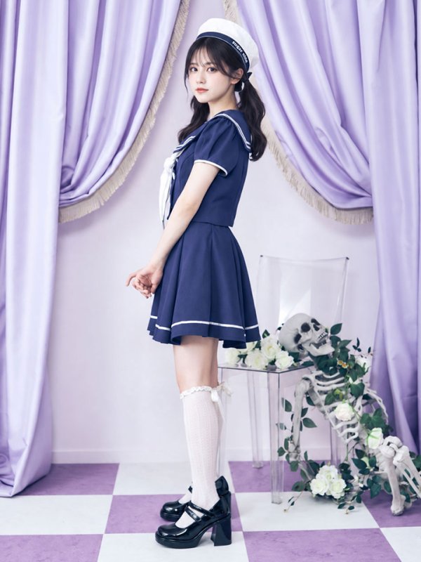 画像3: 【SALE!!】【即日発送】【ハロウィン】水兵セットアップ【コスプレ5点セット】【S-Lサイズ/1カラー】[HC03] (3)