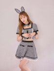 画像10: 【SALE!!】【即日発送】【ハロウィン】グレンチェックセットアップバニー 【コスプレ6点セット】【XS-Mサイズ/1カラー】[HC03] (10)