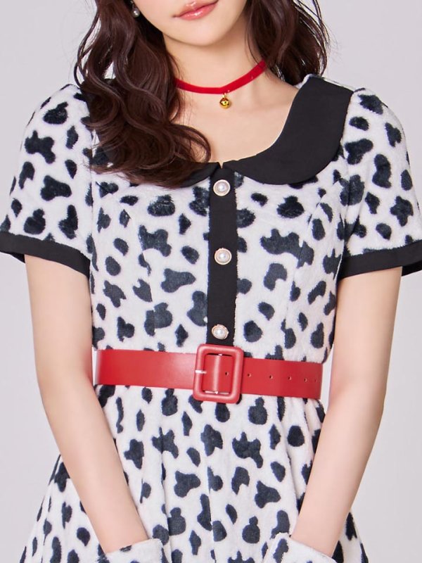 画像15: 【即日発送！】【ハロウィン】ダルメシアンミニフレアワンピース 【コスプレ点セット】 【S-XLサイズ/1カラー】[HC03] (15)