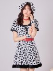 画像3: 【即日発送！】【ハロウィン】ダルメシアンミニフレアワンピース 【コスプレ点セット】 【S-XLサイズ/1カラー】[HC03] (3)