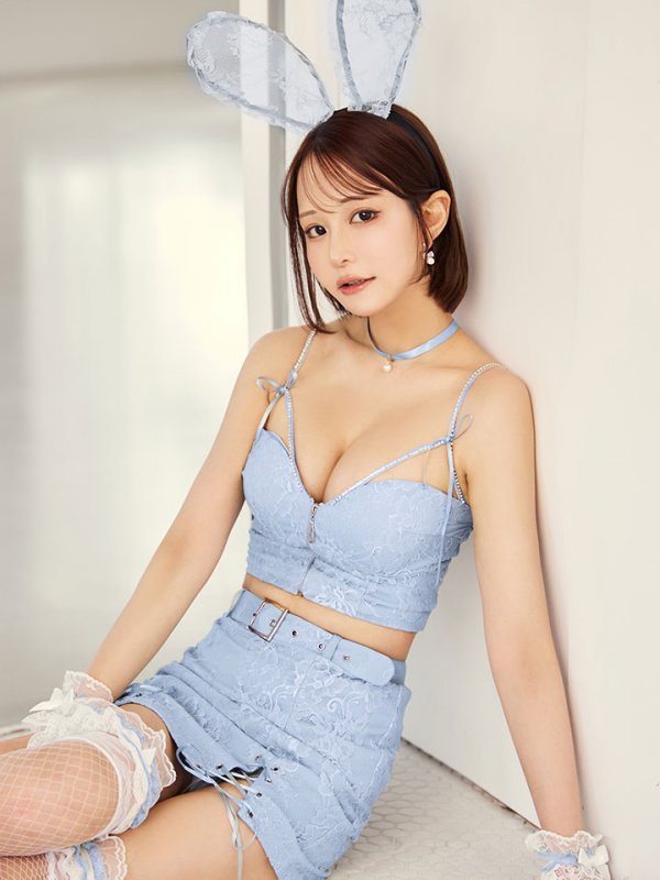 画像8: 【SALE!!】【即日発送！】【ハロウィン】レースリボンバニータイトミニセットアップ 【コスプレ8点セット】 【XS-Lサイズ/3カラー】[HC03] (8)