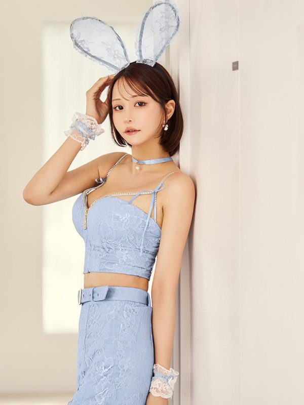 画像9: 【SALE!!】【即日発送！】【ハロウィン】レースリボンバニータイトミニセットアップ 【コスプレ8点セット】 【XS-Lサイズ/3カラー】[HC03] (9)