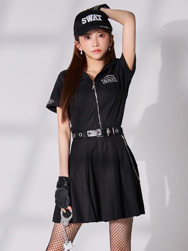 画像8: 【SALE!!】【即日発送！】【ハロウィン】SWATスワットガールセットアップ 【コスプレ8点セット】 【XS-Lサイズ/1カラー】[HC03] (8)