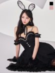 画像1: 【SALE!!】【即日発送！】【ハロウィン】 バニーショートインロングワンピース 【コスプレ5点セット】【XS-XLサイズ/2カラー】[HC03] (1)