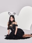 画像12: 【SALE!!】【即日発送！】【ハロウィン】 バニーショートインロングワンピース 【コスプレ5点セット】【XS-XLサイズ/2カラー】[HC03] (12)