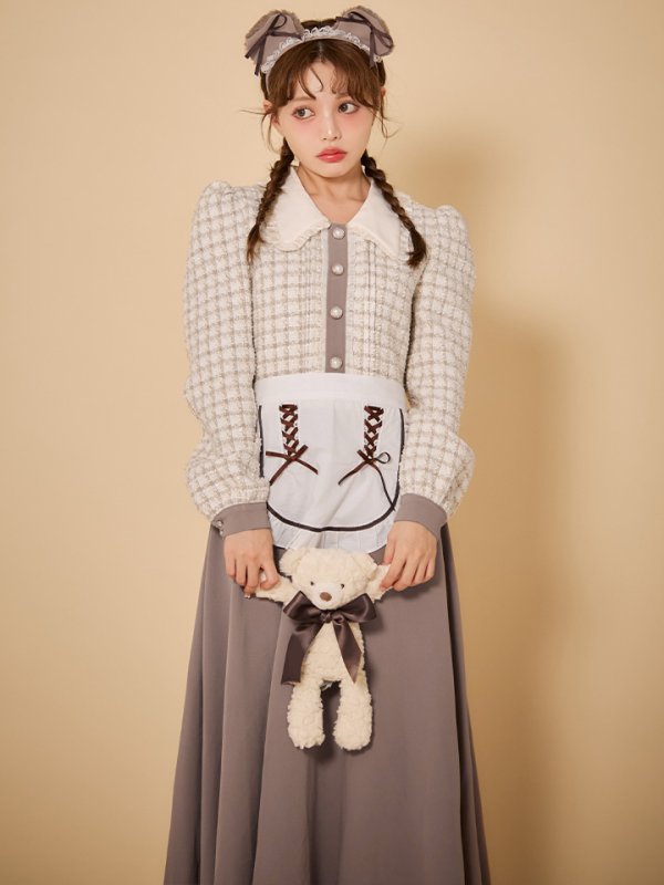 画像2: 【SALE!!】【即日発送！】【ハロウィン】ベアメイドワンピース 【コスプレ4点セット】 【S-XLサイズ/1カラー】[HC03] (2)